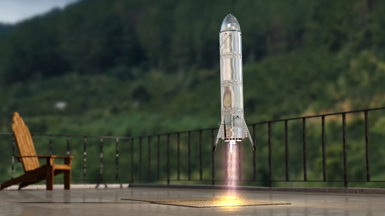 Homemade SpaceX Starship Launch And Landing Simulation ...