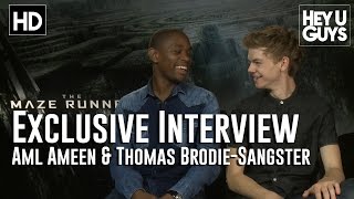 Thomas Brodie Sangster & Aml Ameen Exclusive Interview - The Maze Runner