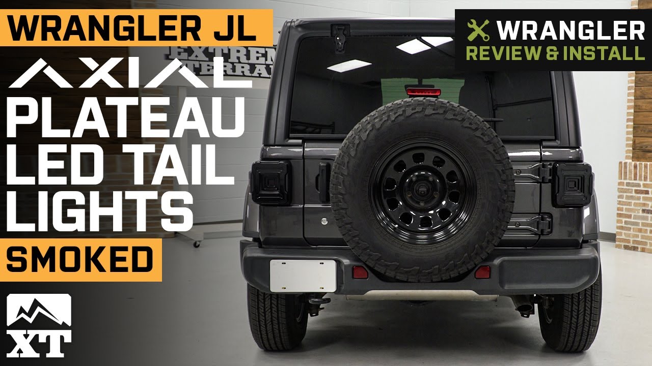 Raxiom Jeep Wrangler Axial Series Plateau LED Tail Lights; Black Housing;  Smoked Lens J150581-JL (18-23 Jeep Wrangler JL) - Free Shipping