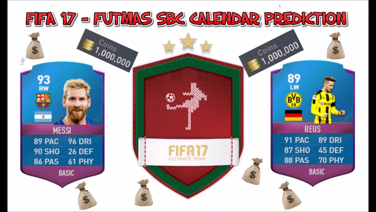 Fifa 17 - Futmas SBC calendar prediction