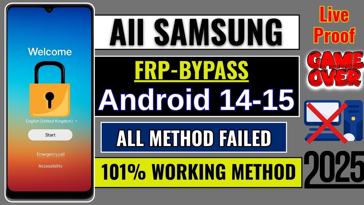 🚀 All Samsung FRP Bypass 2025 | 100% Working on Android 14/15 | July-Aug Security  | No PC Needed 🔓🔥