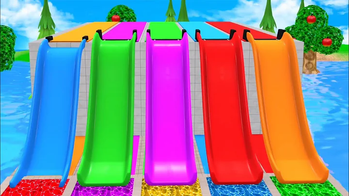 Long Slide Game With Elephant Gorilla Buffalo Hippopotamus Tiger - 3d Animal Game - Funny 3d Animals