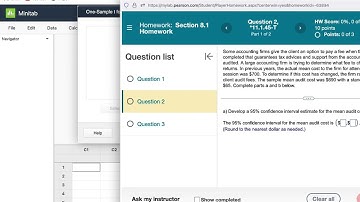 Minitab: Calculating a Confidence Interval for a Mean