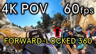 Grizzly River Run (Rapids Ride) Forward-Locked 360 4K60 POV - Disney California Adventure