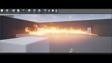 UE4 flamethrower particle effect..