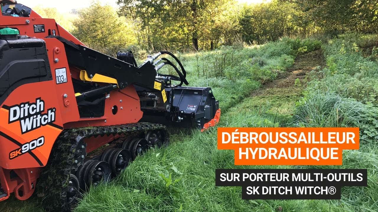 SK Ditch Witch® + débroussailleur hydraulique : un duo puissant pour vos chantiers !