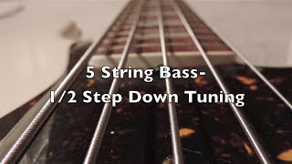 5 string bass-1/2 step down tuning (hd)