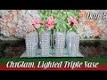 Dollar Tree DIY: Christmas Gift Idea: Glam, Lighted Triple Vase