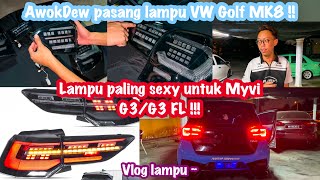VLOG : FIRST REVIEW PERODUA MYVI G3 SARUNG TAILIGHT VW GOLF MK8R | REVIEW JUJUR AWOK MINAT GOLF