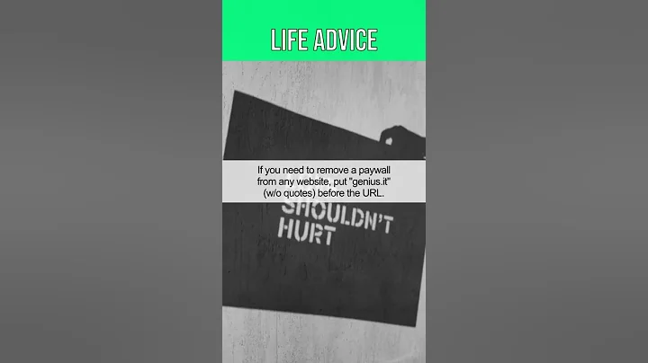 If you need to remove a paywall from any website, put "genius.it" (w/o quotes) befor... #shorts