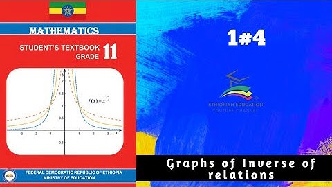 Ethiopian Grade 11 Maths 1#4 Graphs of Inverse relations