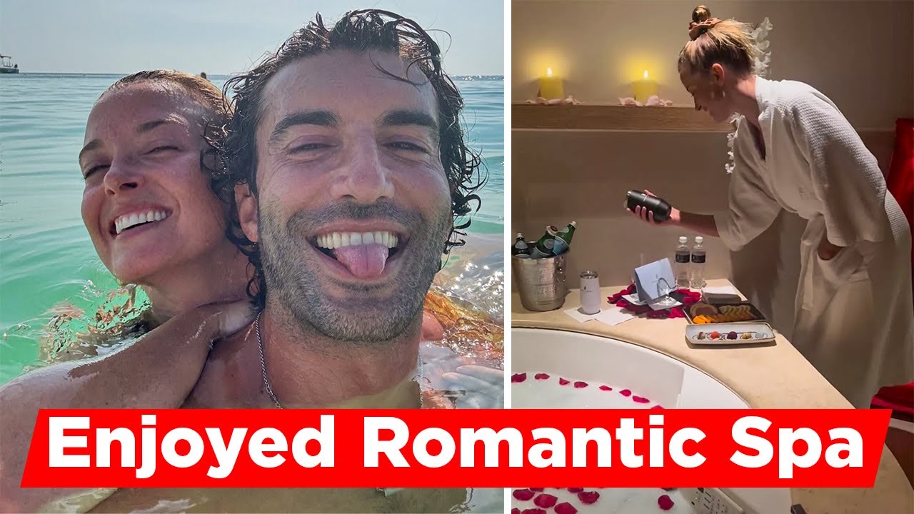 Justin Baldoni Enjoyed Romantic Spa Moment With Wife Emily On Island