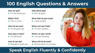 100 English questions and answers for Speaking English fluently || Basic English question answer