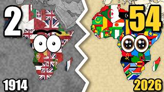 Colonial Africa vs Africa Today | 1914 Map Animation