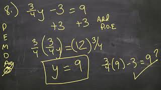 Solving Equations BLUE Worksheet