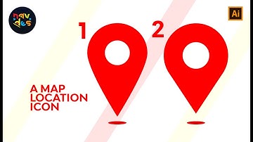 Learn how to create a Map location icon in Adobe Illustrator || only for beginners || Navdes