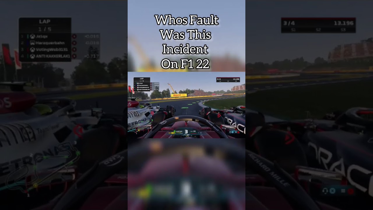 Whos Fault Was This Crash On F1 22??? 