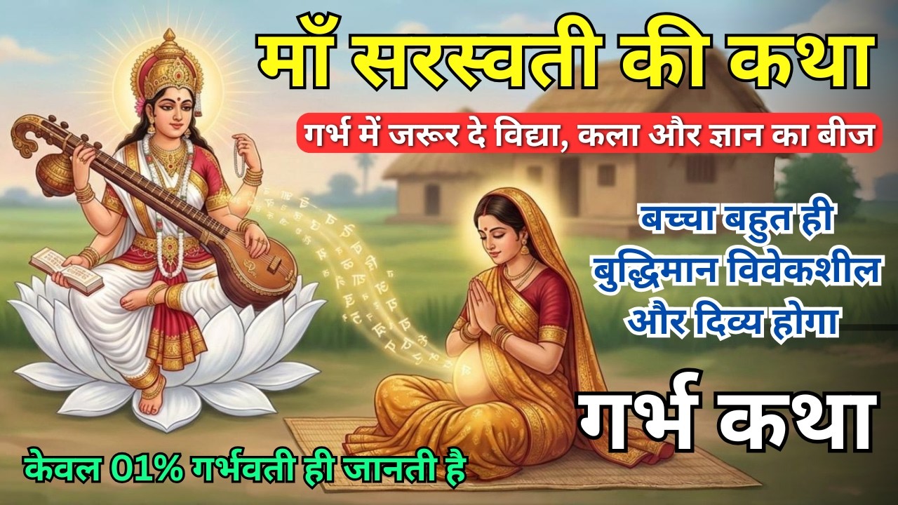 गर्भवती माँओं के लिए माँ सरस्वती की दिव्य गर्भ कथा | Maa Saraswati Garbh Sanskar Story For Pregnancy