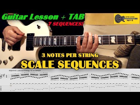 3-notes-per-string-scale---7-sequences---guitar-lesson-with-tabs