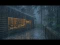 Rain in a Cozy Forest Cabin 🌧️ Relaxing Rain for Sleep, Stress and Anxiety Relief