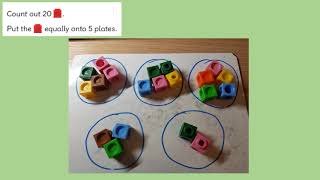 Year 1 Week 8  Lesson 1 Orange and Green Groups  Division   Sharing equally