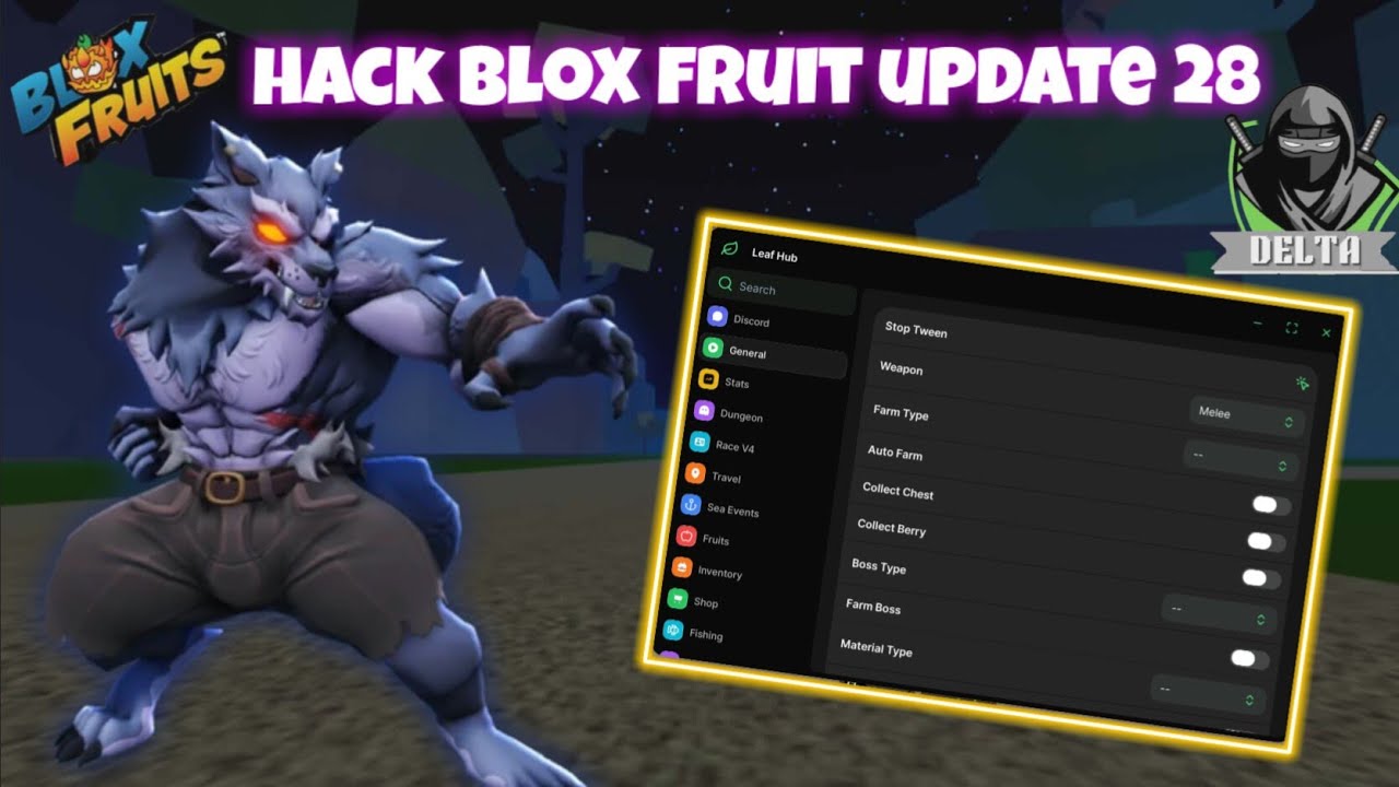 Hack blox fruit update 28 - Script Menu Mới Full Chức Năng Vip No Key!