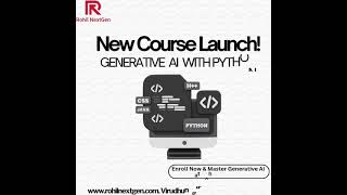 NEW COURSE LAUNCH : GENERATIVE AI WITH PYTHON