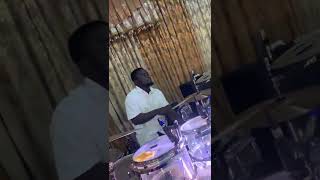 Talented drummer ??Godwin on show