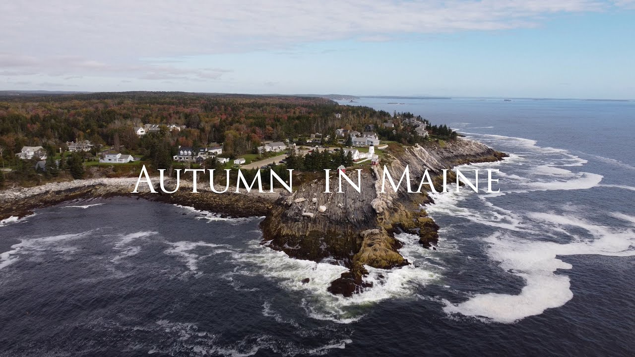 Autumn in Maine  - Extended Relaxing and Meditative drone video and photography with Nature Sounds.