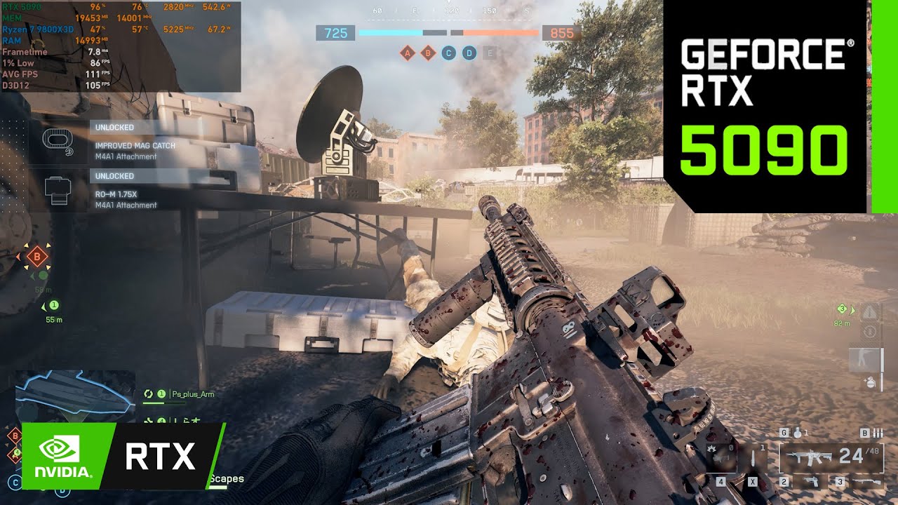 Battlefield 6 : RTX 5090 32GB (4K Overkill Graphics TAA ON / DLSS OFF)