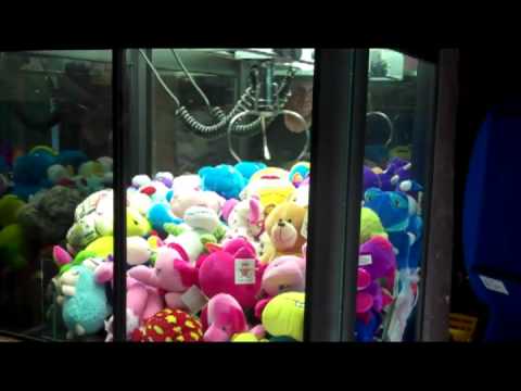 Demo Of The 42" Contemporary Rainbow Crane Claw Machine - YouTube