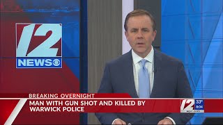 Man shot, killed after pointing rifle at Warwick officers