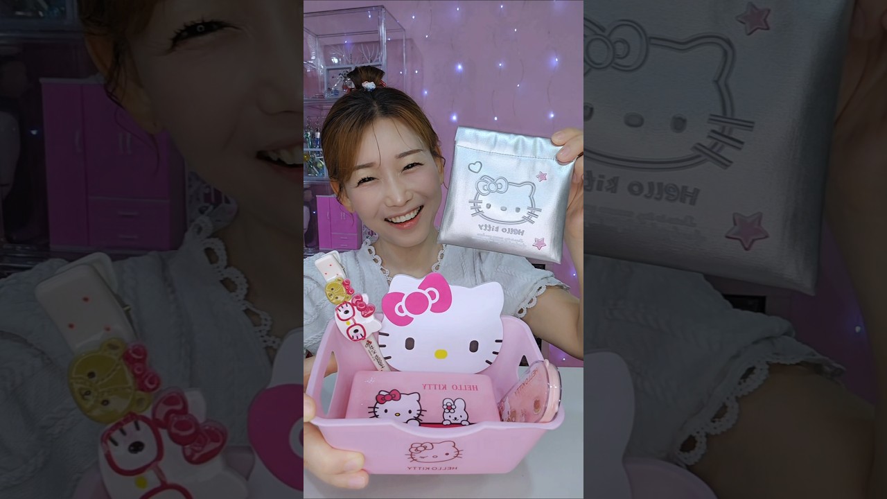 9900원 키티랜덤박스에는 뭐가 들었을까요🤩 #청담언니 #요리하는메이크업아티스트