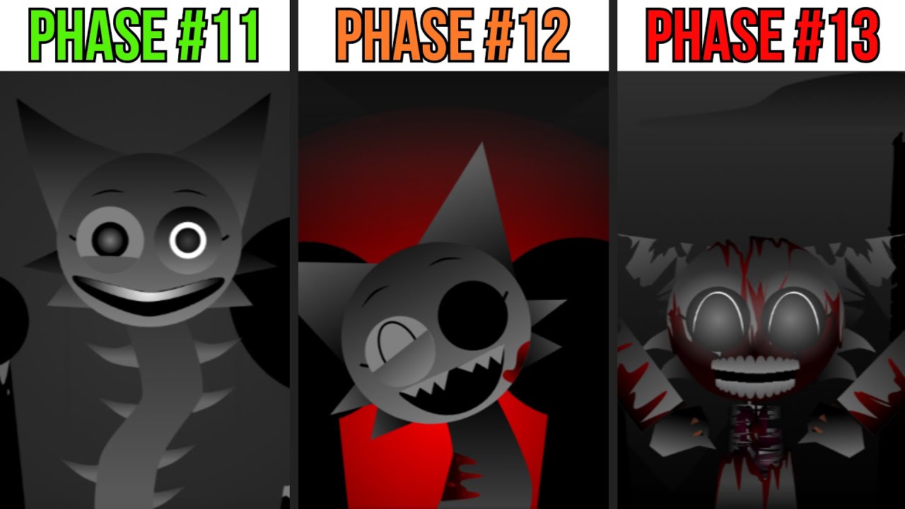 Phase 11 VS Phase 12 VS NEW Phase 13 in Incredibox Sprunki
