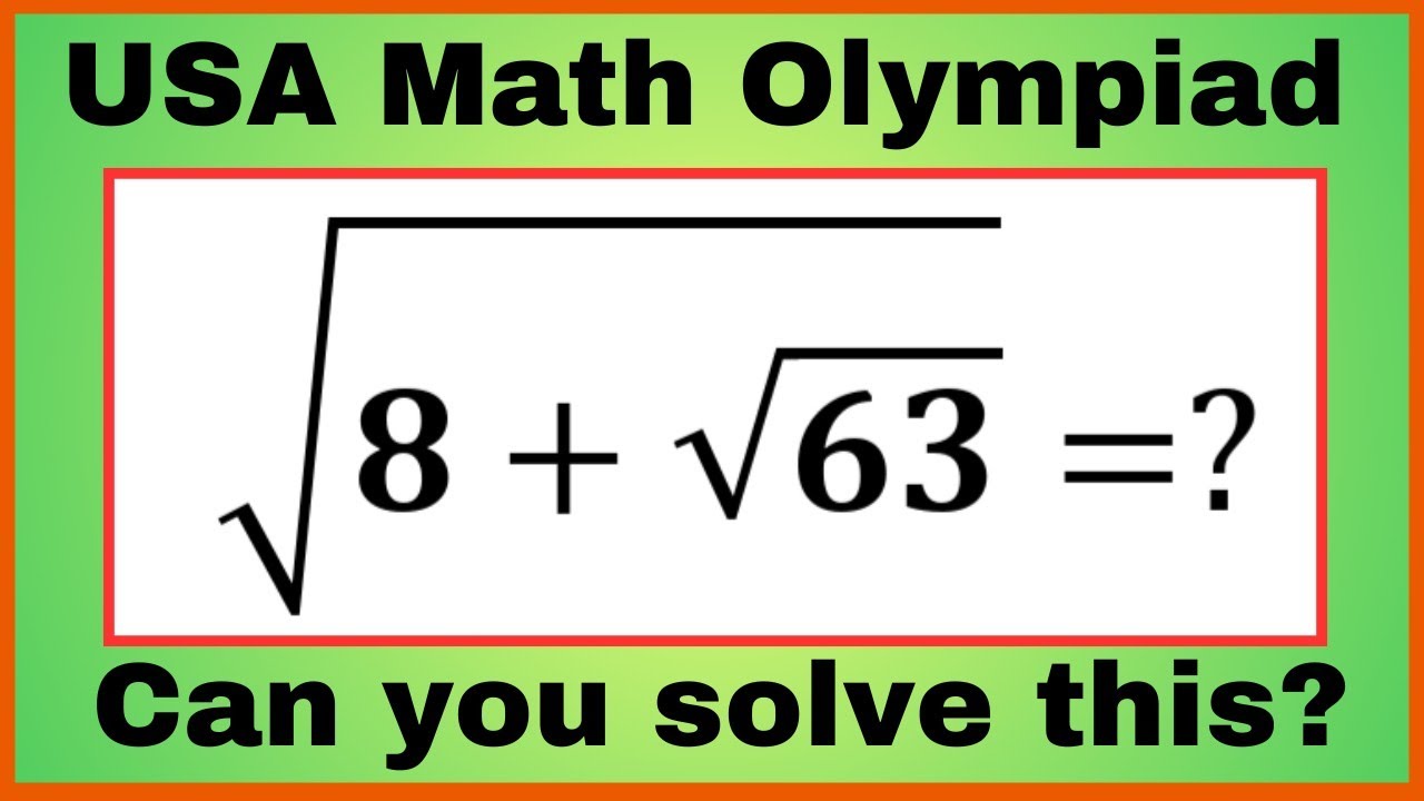 Math Question. Usa Solve USA Math Olympiad Algebra Problem Step-by-Step | Full Explanation ...