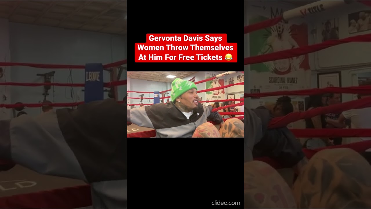 GERVONTA DAVIS SAYS WOMEN THROW THEMSELVES AT HIM FOR FREE TICKETS TO HIS FIGHTS 🥊🎟️😂