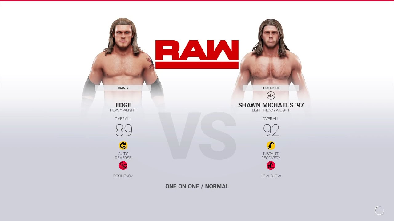 【PS4】WWE 2K19 Online Play / Edge vs Shawn Michaels '97