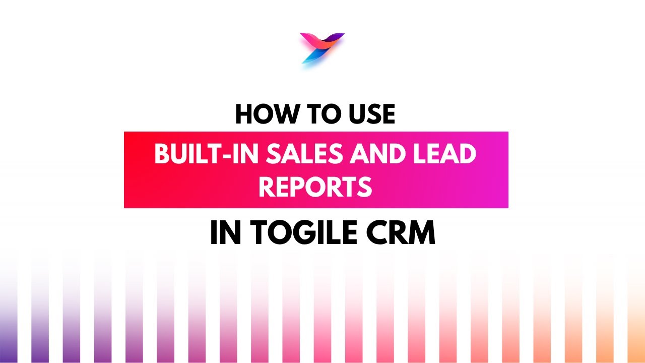 How to Use Built-in Sales & Lead Reports in Togile | Full Walkthrough