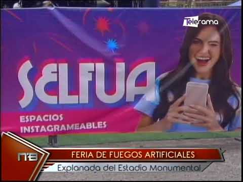 Feria de fuegos artificiales explanada del estadio Monumental