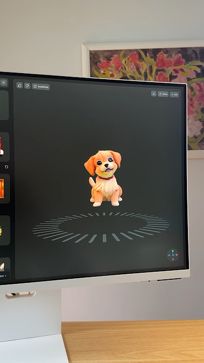 Dog image to 3D model with #SplineAi 🐶 #spline #3ddesign #ai #aiart #aidesign #aiartwork #webdesign