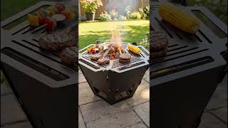 Pentagon Fire Pit Grill CNC Files | Premium Backyard BBQ Laser &amp; Plasma Cut Design 🔥 🥩