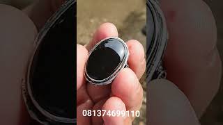 Yaman Wulung super hitam pekat senteran merah #batuakik #gemstone