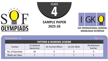 IGKO General Knowledge Olympiad Class 4 Sample Paper 2025-26