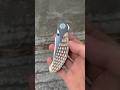 Finished Folding Knife: Armadillo Carapace, CPM 154, and Titanium