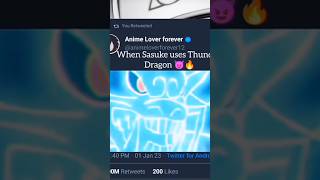 when sasuke use thunder dragon