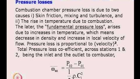 Mod-05 Lec-25 Pr. Loss, Combustion efficiency; Combustion intensity