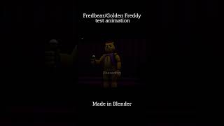 Fredbear/Golden Freddy test animation - Blender | Cycles 24 FPS #memes #3danimation #edit #blender