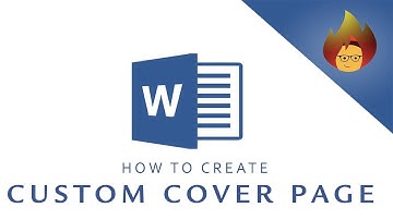 How to create a CUSTOM COVER PAGE | MICROSOFT WORD