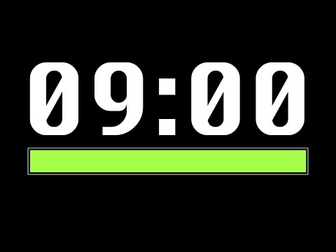9 Minute Timer [ Progress Bar ] - 4K 60 FPS
