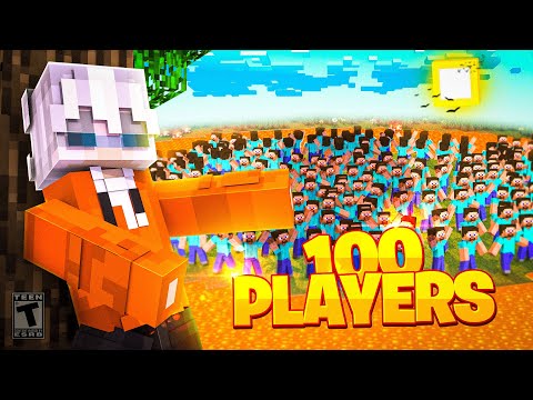 I trapped 100 players in a death race in Minecraft.